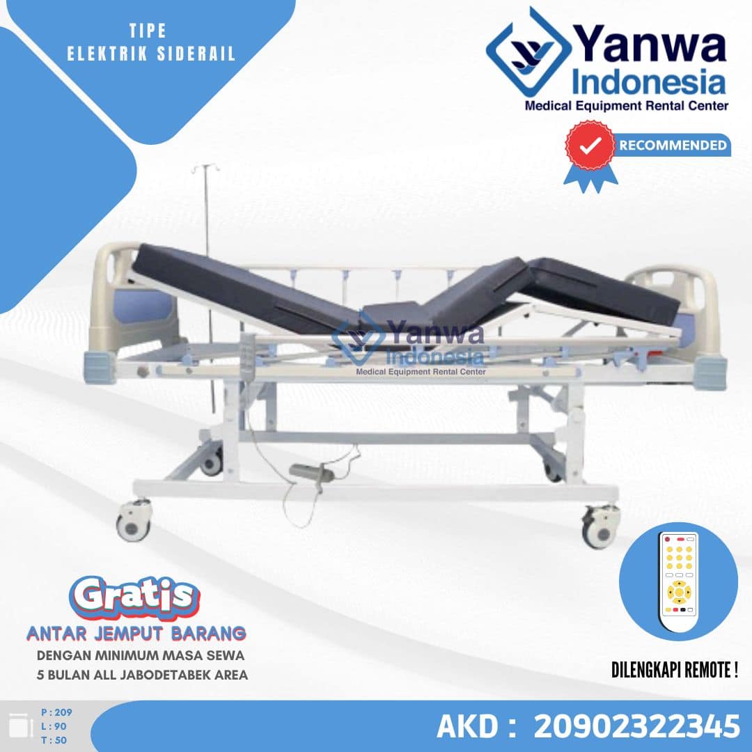 Rental Bed Pasien ABS Elektrik Siderail