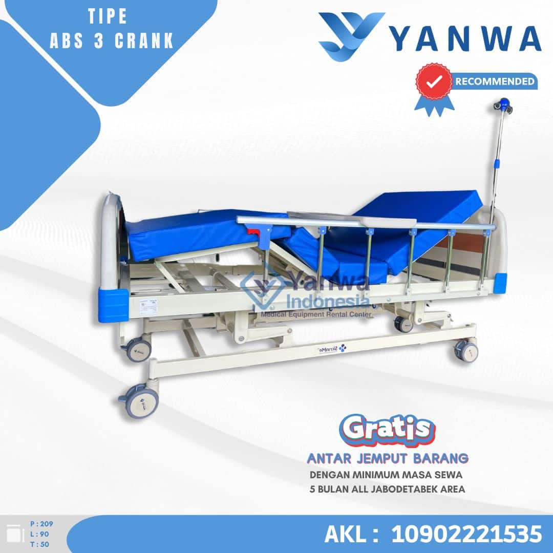 rental bed pasien abs 3 engkol