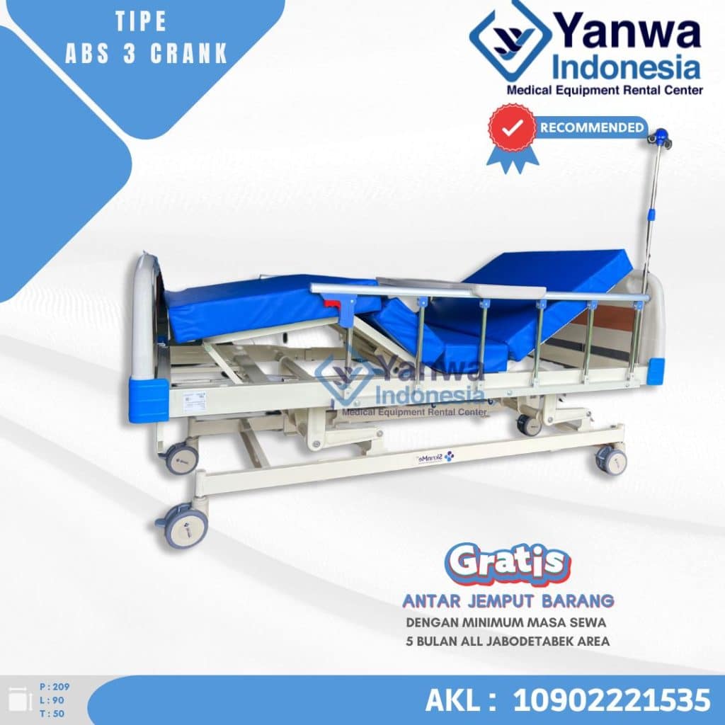rental bed pasien 3 crank